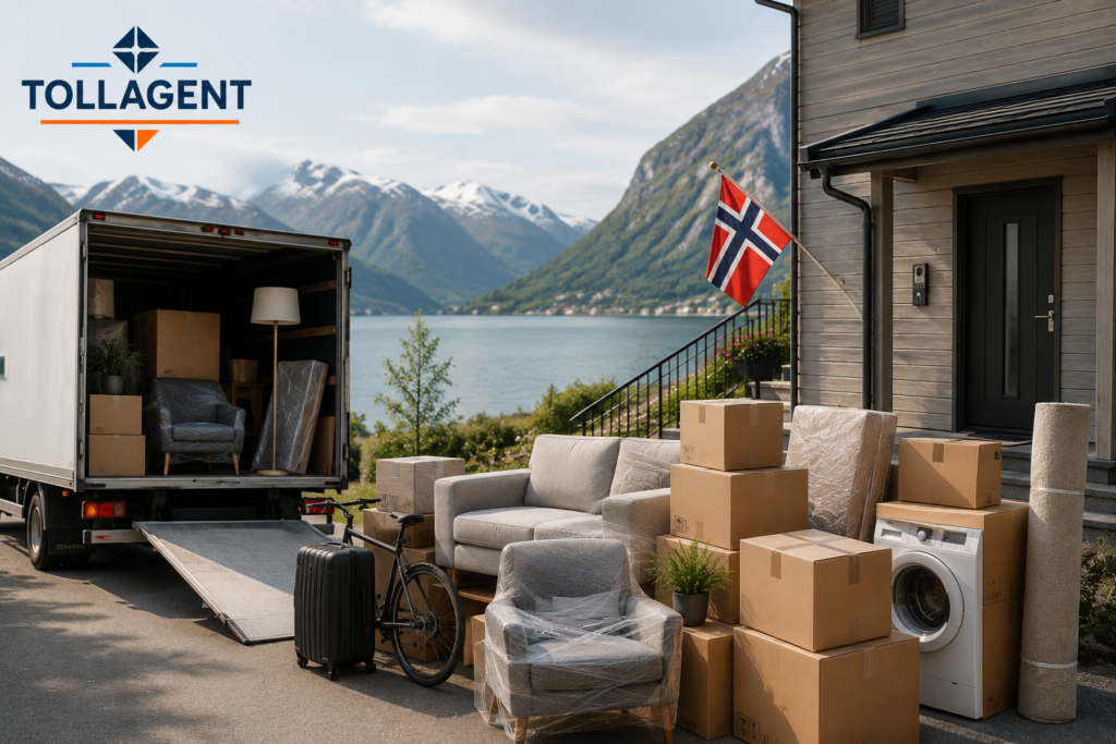 Mienie przesiedleńcze Norwegia  odprawa celna Tollagent AS